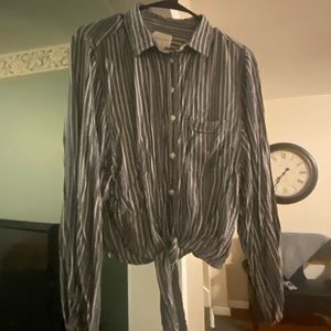 American eagle striped blouse